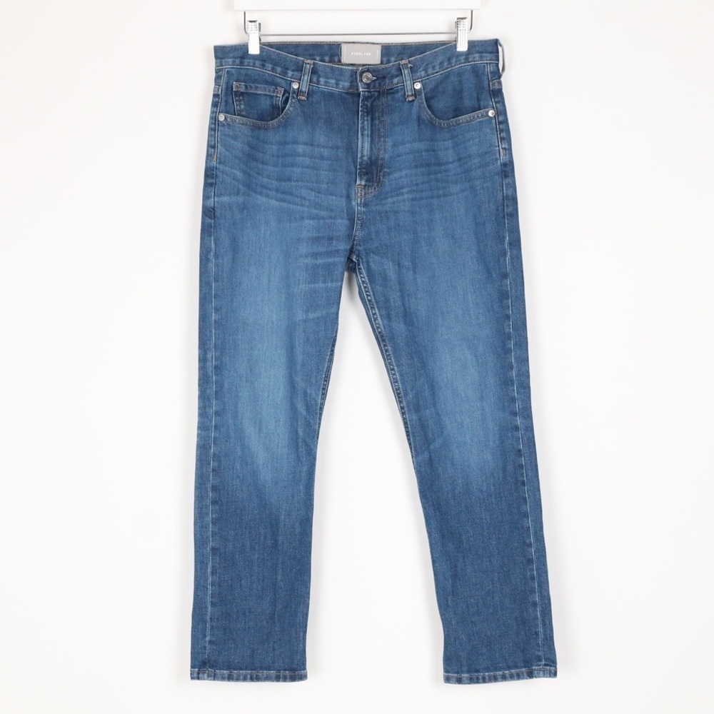 Everlane Medium Wash Straight Leg Jeans
